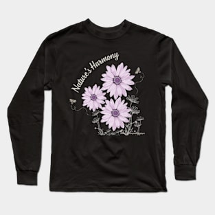 Purple flower design Long Sleeve T-Shirt